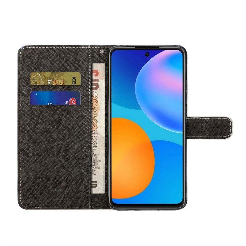 δερματινη θηκη Samsung Galaxy M23 5G με κορδονι Strappy Leopard